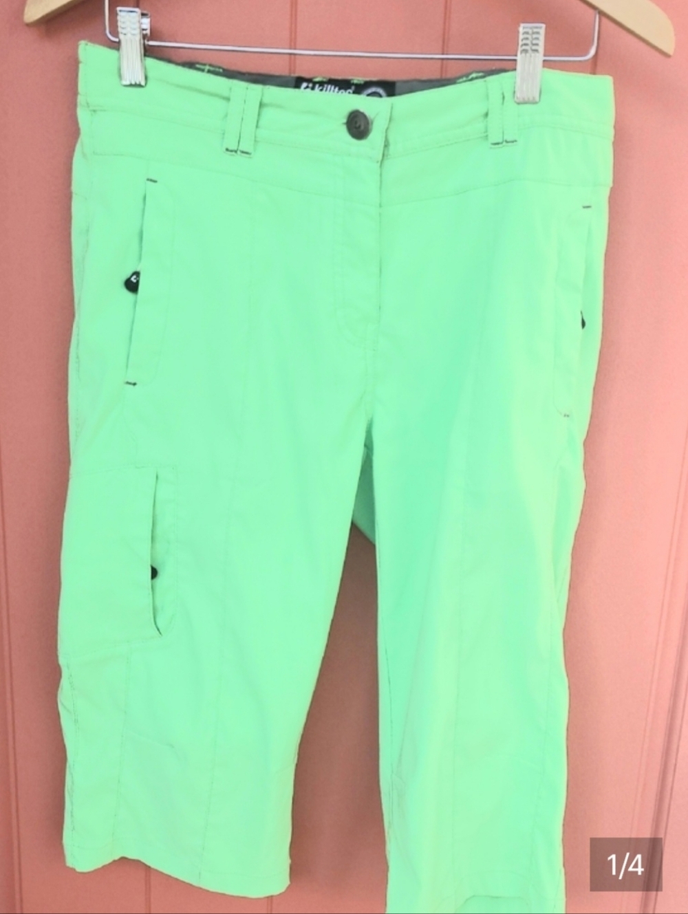 Killtec Women's Lime Green Cargo Crop Pants